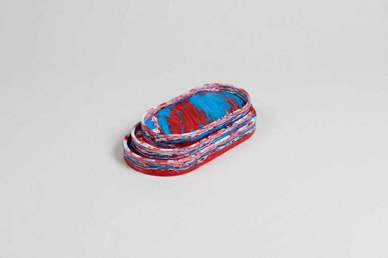 Tray Set in recycled plastic